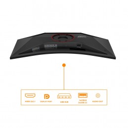 Monitor Aoc Cu34G4Z 34-Calowy, Szybkie Va, Wqhd 21:9, 240 Hz, 1 Ms, 3440 X 1440 Pikseli, 450 Cd/m2, Ilość Portów Hdmi: 2, Kolor 