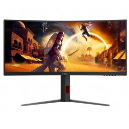 Monitor Aoc Cu34G4Z 34-Calowy, Szybkie Va, Wqhd 21:9, 240 Hz, 1 Ms, 3440 X 1440 Pikseli, 450 Cd/m2, Ilość Portów Hdmi: 2, Kolor 