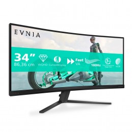 Monitor Komputerowy Philips Evnia 34M2C3500L/00 86,4 Cm (34") 3440 X 1440 Px Wide Quad Hd Lcd Czarny