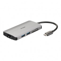 D-Link Dub-M810 Stacja Dokująca Przewodowa Usb 3.2 Gen 1 (3.1 Gen 1) Type-C Aluminium