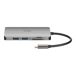 D-Link Dub-M810 Stacja Dokująca Przewodowa Usb 3.2 Gen 1 (3.1 Gen 1) Type-C Aluminium