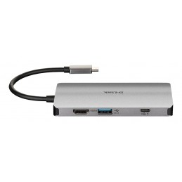 D-Link Dub-M810 Stacja Dokująca Przewodowa Usb 3.2 Gen 1 (3.1 Gen 1) Type-C Aluminium