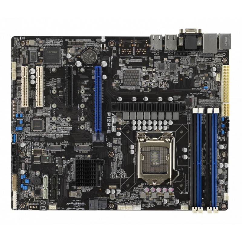 Płyta Serwerowa ASUS P12R-E LGA-1200, C256, 4DIMM, 1*PCIe x16 slot, 3*PCIe x8 slots, 2*M2, 2 x Intel® I210AT + 1 x Mgmt LAN, ATX