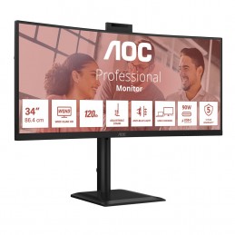 Monitor Aoc 86,3 Cm (34") Cu34E4Cw 21:09 2Xhdmi+Dp+Usb-C+Webcam Curv.
