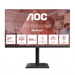Aoc E4 U27E4Cv Monitor Komputerowy 68,6 Cm (27") 3840 X 2160 Px 4K Ultra Hd Led Czarny