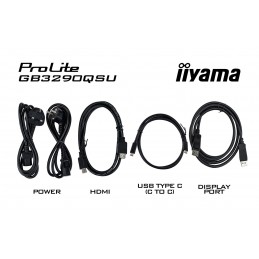Monitor Iiyama 80,0 Cm (31,5") Gb3290Qsu-B1 16:9 2Xhdmi+Dp+2Xusb-C