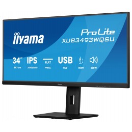 Iiyama Xub3493Wqsu-B6 34" Uw Ips-Panel 3440X1440 120Hz 21:9 400Cd/m 1000:1 1Ms