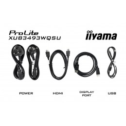 Iiyama Xub3493Wqsu-B6 34" Uw Ips-Panel 3440X1440 120Hz 21:9 400Cd/m 1000:1 1Ms