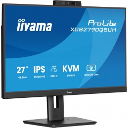Monitor Iiyama Xub2790Qsuh-B2 27" Ips-Panel 2560X1440 100Hz Windows Hello Kamera 5Mp Auto Focus 15Cm Regulacja Wysokości Stojaka