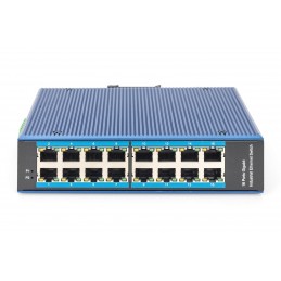 Przemysłowy Switch 16X 1000Base-Tx Din Rozszerzony Zakres Temperatur