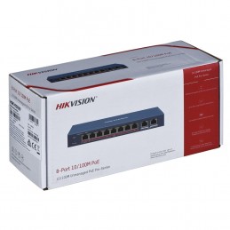 Hikvision Ds-3E0310Hp-E Łącza Sieciowe Nie Zarządzany Fast Ethernet (10/100) Obsługa Poe Niebieski
