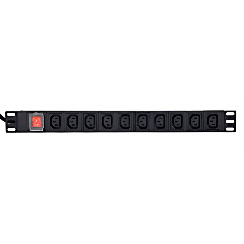 Gembird Listwa Zasilająca Rack (Pdu) 10 Gniazd C13, 1U, 16A, Wtyk C20, 2M