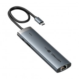 Stacja Dokująca Usb-C 8W1 Vention 4K 60Hz 100W Pd 0.15M