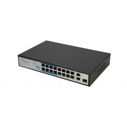 Extralink Switch Poe Virtus V3 16X 100Mb/s Poe/poe+, 2X Gigabit Rj45 + 1X Sfp, 150W
