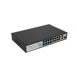 Extralink Switch Poe Virtus V3 16X 100Mb/s Poe/poe+, 2X Gigabit Rj45 + 1X Sfp, 150W