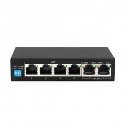 Extralink Switch Poe Krios 4X Gigabit Poe/poe+, 2X Rj45 Uplink Gigabit, 60W