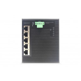 Industrial Gigabit Ethernet Flat Switch5-Port, Din Rail, Extended Temp. Range