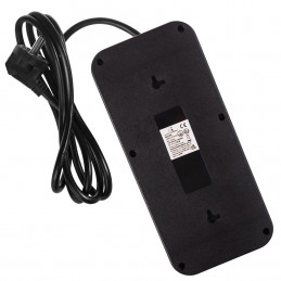 Maclean Listwa Zasilająca, Przedłużacz 6 Gniazd + 4Xusb, 110-240V Ac 50/60Hz, 2.1A Max 2500W, 1,5 M, Czarna Mce389 B