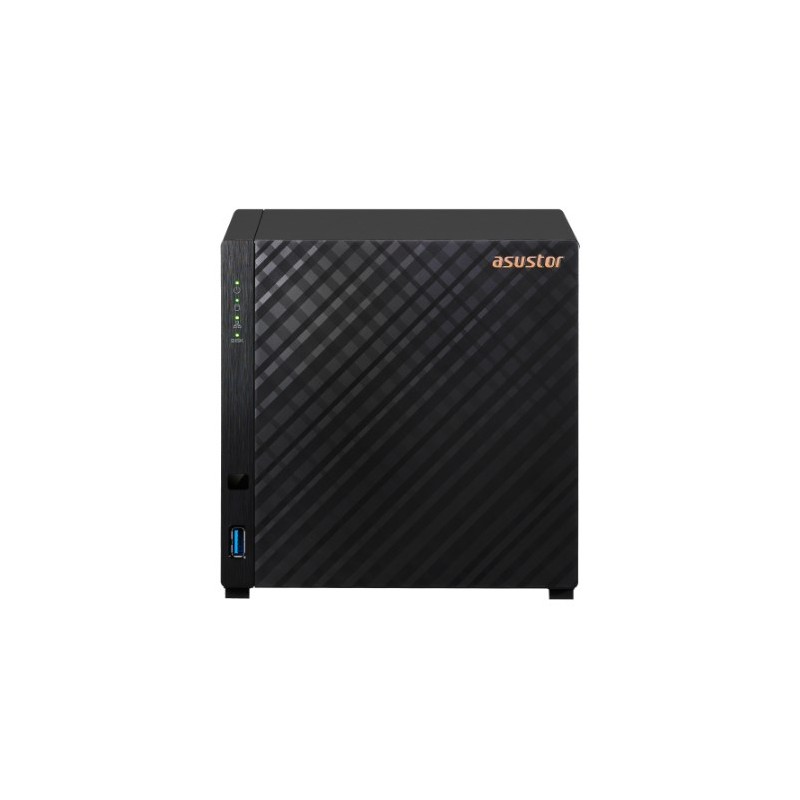 Nas Asustor As1204T  Tower  4X (3.5" Sata Hdd/ 2.5" Ssd)  Realtek Rtd1619B, 1Gb Ddr4, 1X 2.5Gbe, 3X Usb 3.2