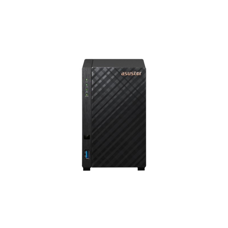 Nas Asustor As1202T  Tower  2X (3.5" Sata Hdd/ 2.5" Ssd)  Realtek Rtd1619B, 1Gb Ddr4, 1X 2.5Gbe, 3X Usb 3.2