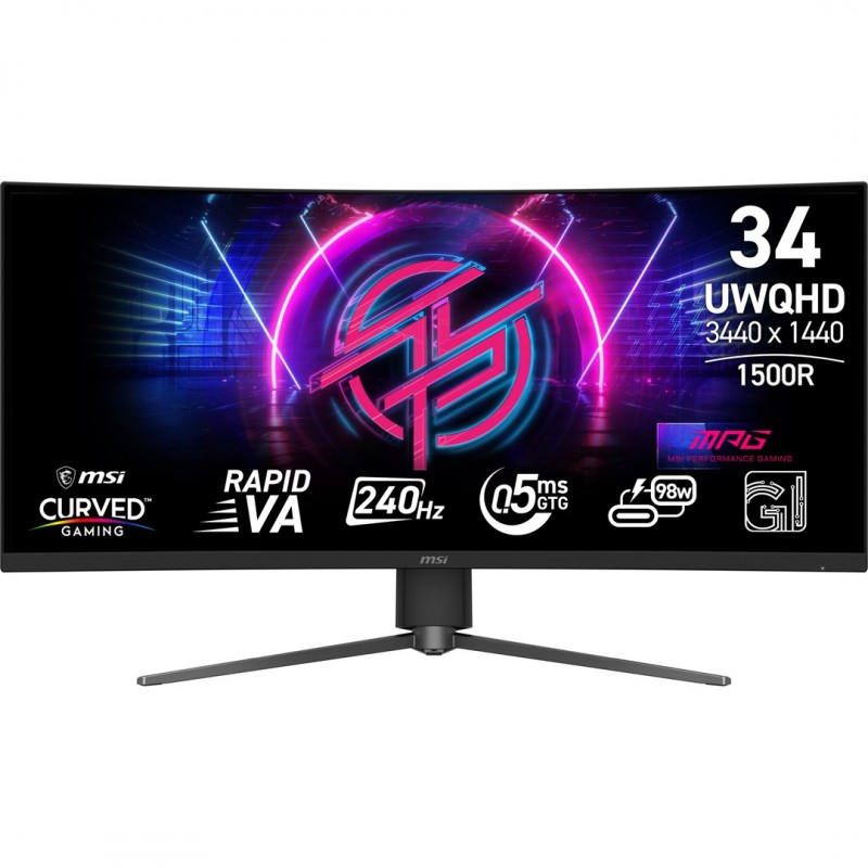 Msi Monitor 34" Mpg 346Cqrf X24 Wqhd 240Hz