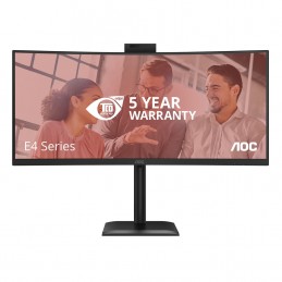 Monitor Aoc 86,3 Cm (34") Cu34E4Cw 21:09 2Xhdmi+Dp+Usb-C+Webcam Curv.