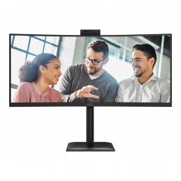 Monitor Aoc 86,3 Cm (34") Cu34E4Cw 21:09 2Xhdmi+Dp+Usb-C+Webcam Curv.