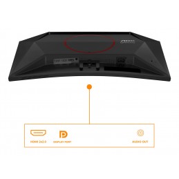 Aoc G4 C24G42E Monitor Komputerowy 59,9 Cm (23.6") 1920 X 1080 Px Full Hd Led Czarny, Czerwony