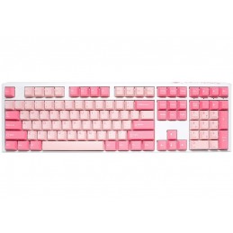Ducky One 3 Gossamer Pink klawiatura Gaming USB US English Różowy, Biały