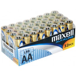 MAXELL Bateria alkaliczna ALKALINE LR06 AA FOLIA karton 32 sztuki (8 zgrzewek po 4 sztuki)