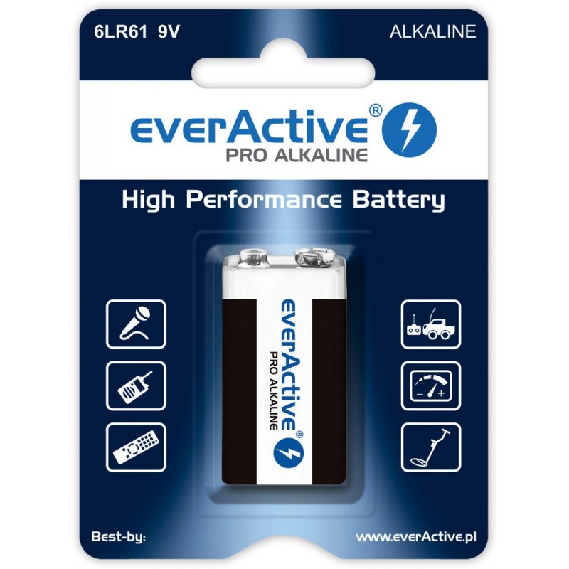 EVERACTIVE BATERIA ALKALICZNA 6LR61 9V - BLISTER (1 SZT.) EV6LR61-PRO