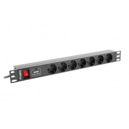 Listwa RACK, zasilająca Lanberg PDU-07F-0200-IEC-BK (7 x UTE  10 A  2m  kolor czarny)