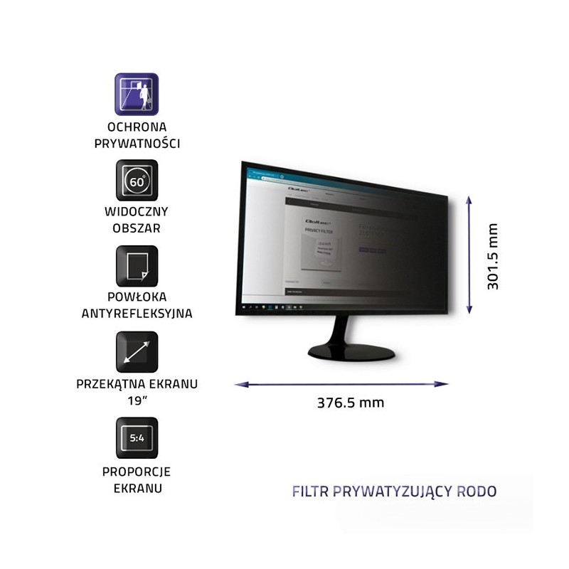 Filtr prywatyzujący Rodo Qoltec 51053