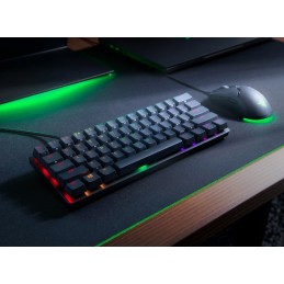 Razer Huntsman Mini optyczna klawiatura do gier, światło LED RGB, USA, czarny, przewodowy, Clicky Optical