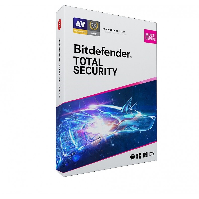 BITDEFENDER Total Security (10 stan.  12 miesięcy  Wersja cyfrowa  Domowa, Komercyjna)