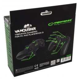 Gamepad Esperanza Vanquisher EGG110K (PC, PS3  kolor czarny, kolor zielony)