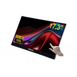 Verbatim 49593 monitor komputerowy 43,9 cm (17.3") 1920 x 1080 px Full HD LCD Ekran dotykowy Czarny