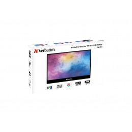 Verbatim 49590 monitor komputerowy 35,6 cm (14") 1920 x 1080 px Full HD LCD Czarny
